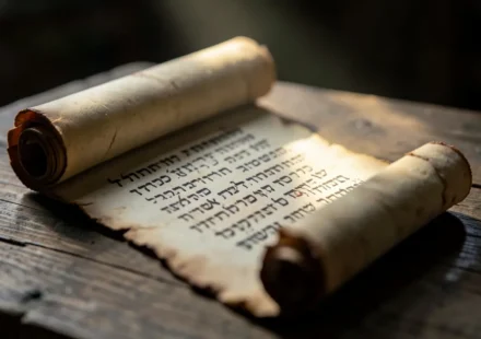 Antigo pergaminho com Miqueias 2:1 estudo bíblico