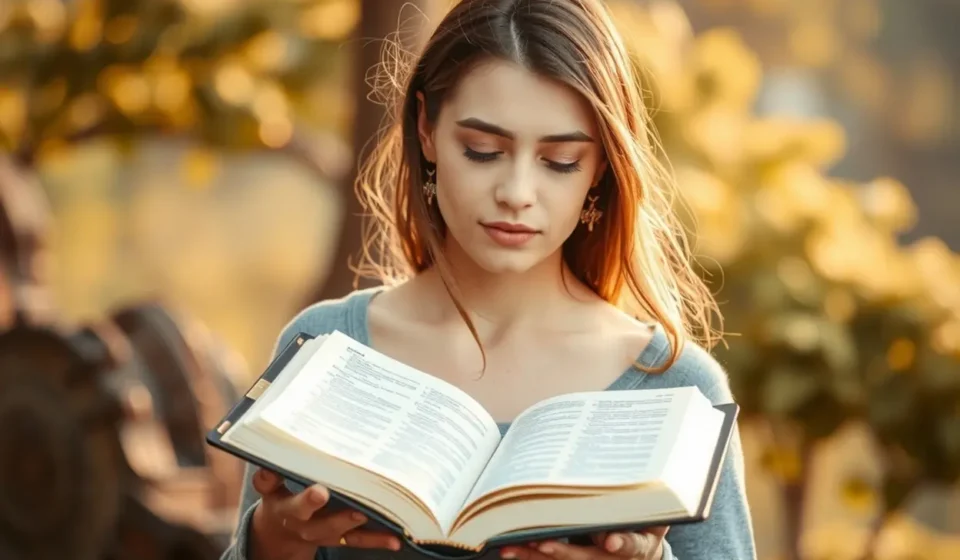 Mulher cristã lendo a Bíblia