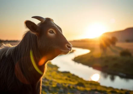 Pastor com cajado em vale verde com ovelhas
