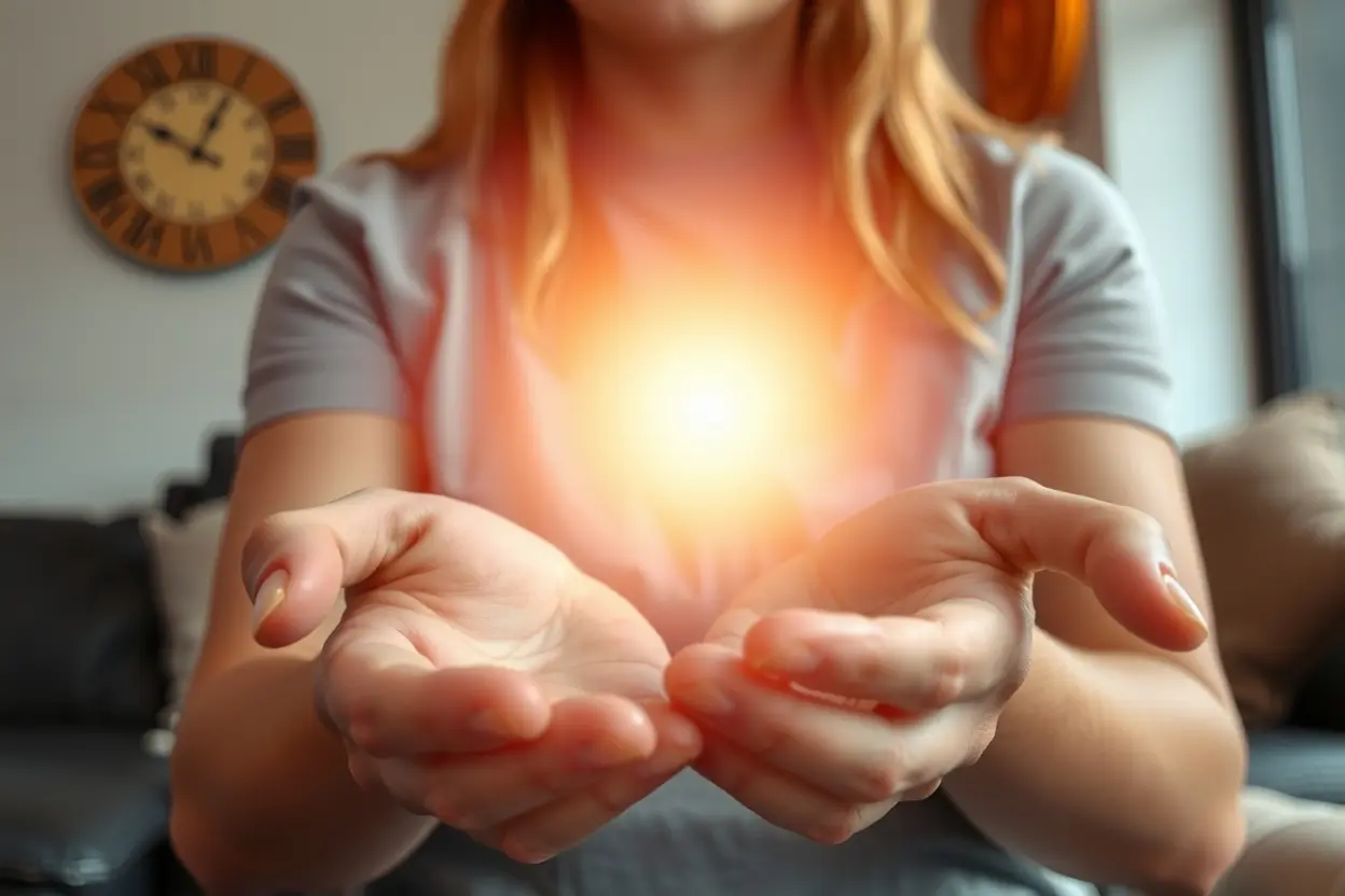 O Poder de Deus para Salvação Mãos recebendo luz, simbolizando o poder de Deus