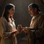 2 Samuel 1:19: A Profunda Mensagem de Luto e Esperança Bíblica Mulher israelita diante do sacerdote no ritual da água amarga