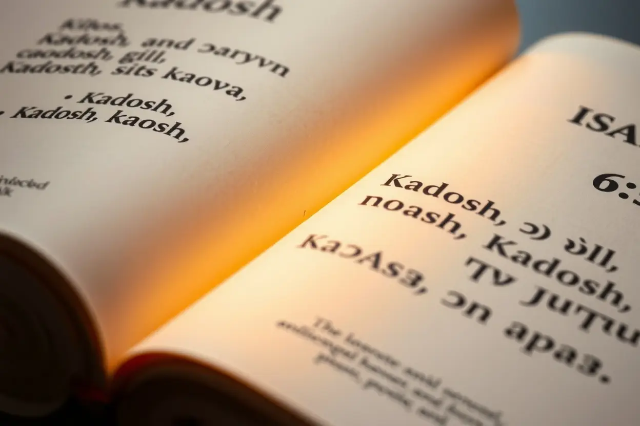 O que significa Santo Santo Santo em Isaías 6:3 em pergaminho antigo.