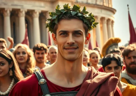 Cortejo triunfal romano simbolizando a vitória de Cristo.