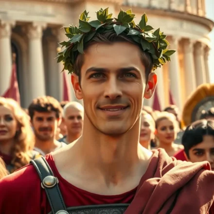 Cortejo triunfal romano simbolizando a vitória de Cristo.