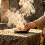 Altar israelita com oferta pura