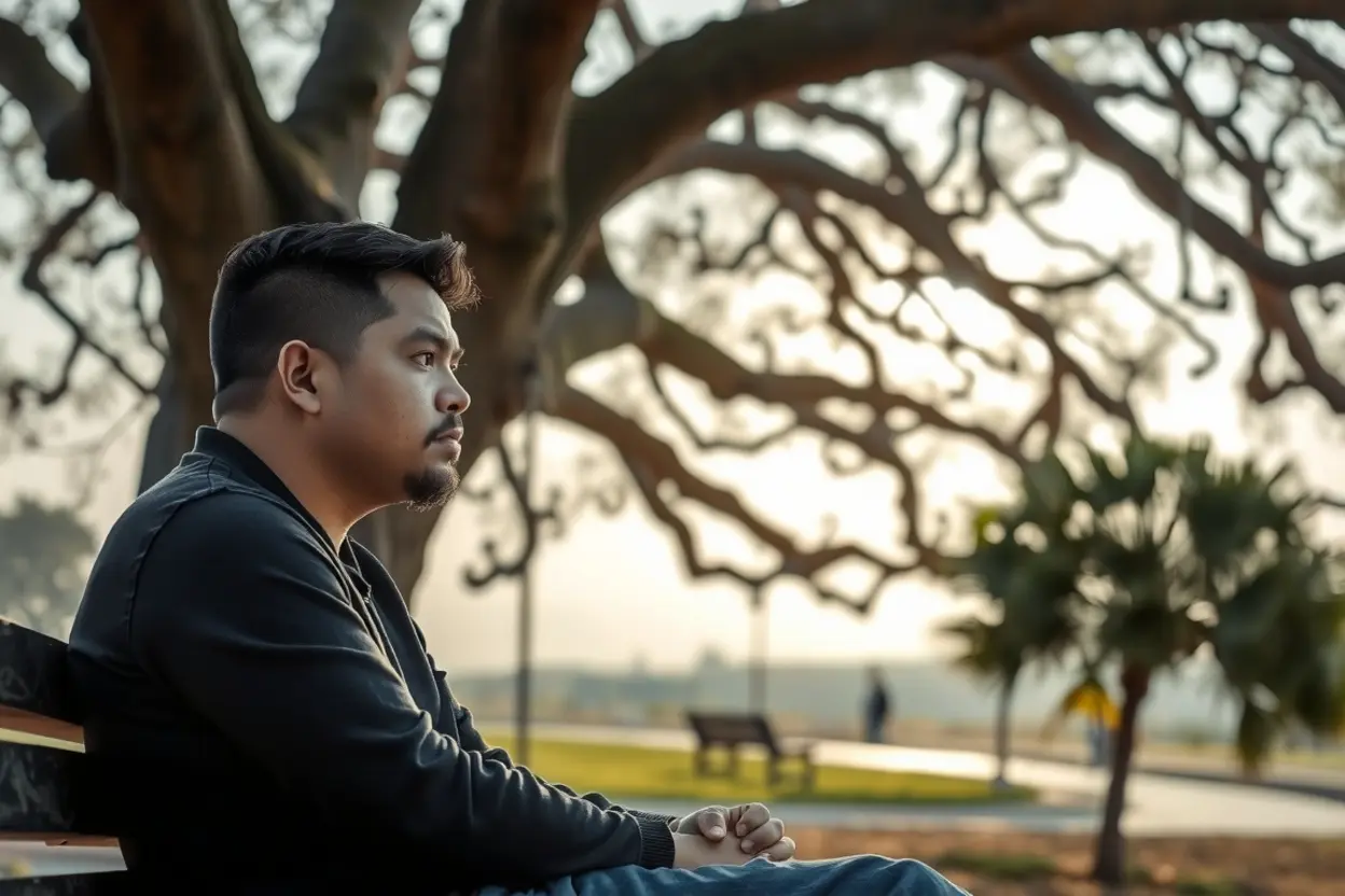 Pessoa refletindo sobre a paciência de Deus