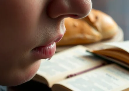 O Pão das Lágrimas: Uma Exegese Bíblica da Dor e Esperança Uma lágrima escorrendo, pão e Bíblia.