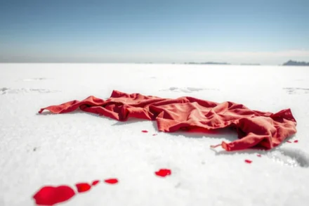 Isaías 1:18: O Significado dos Pecados como a Escarlate Pano escarlate sobre neve branca, simbolizando a purificação dos pecados.