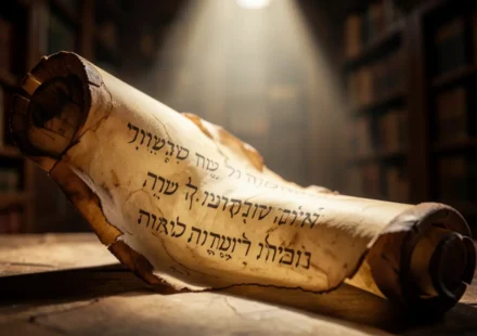 1 Crônicas 1: O Significado Teológico das Genealogias e Sua Mensagem Hoje Pergaminho antigo com escrituras hebraicas, representando as genealogias bíblicas.