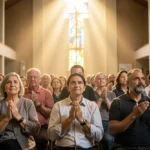 O Dia Implacável do Senhor: Uma Análise Comportamental de Sofonias 1:14 Igreja orando recebendo poder divino