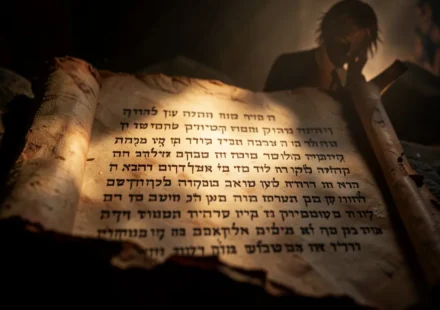 Pergaminho antigo com Isaías 53 e a sombra do Servo Sofredor