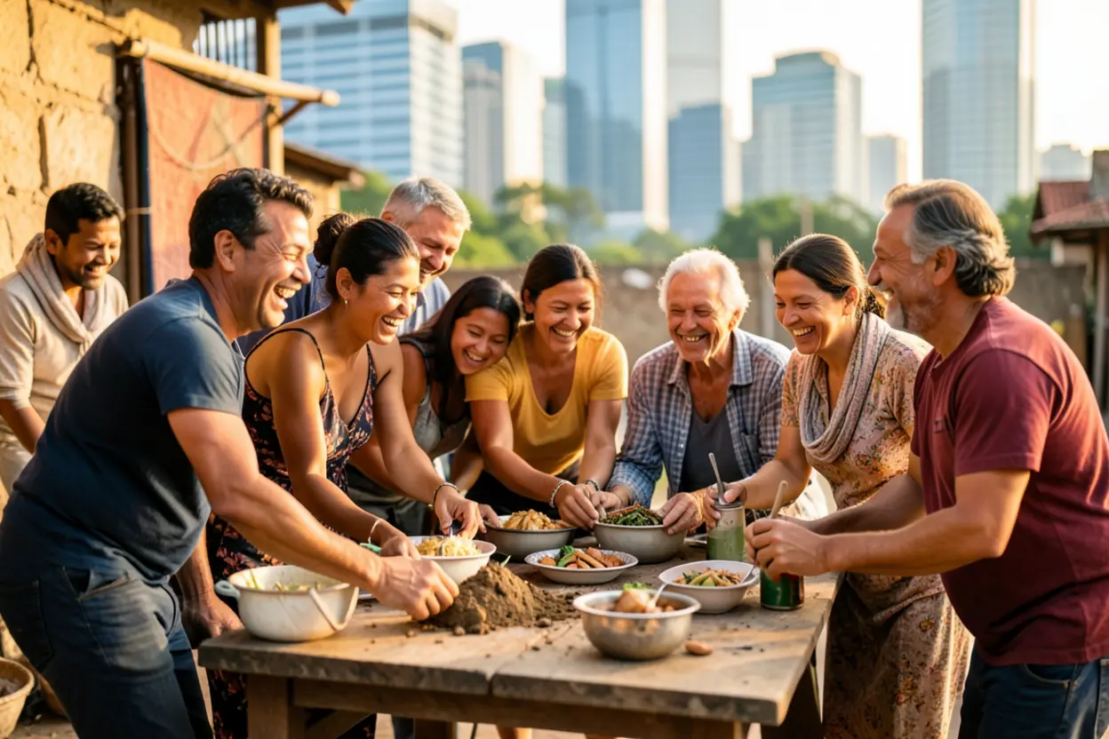 Serviço comunitário e valores eternos em contraste com a vaidade.