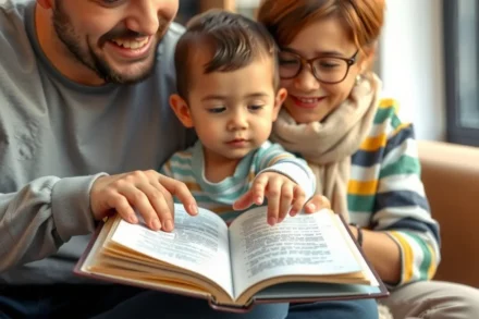 Provérbios 22:6: O Significado Profundo para Educar Filhos na Fé Pai e filho lendo a Bíblia, simbolizando a educação cristã.