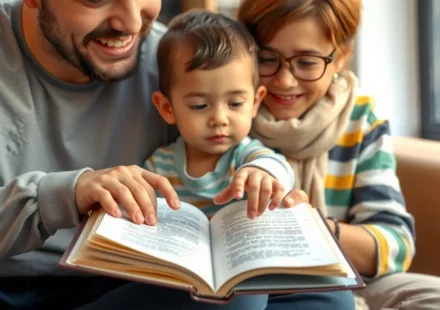 Provérbios 22:6: O Significado Profundo para Educar Filhos na Fé Pai e filho lendo a Bíblia, simbolizando a educação cristã.