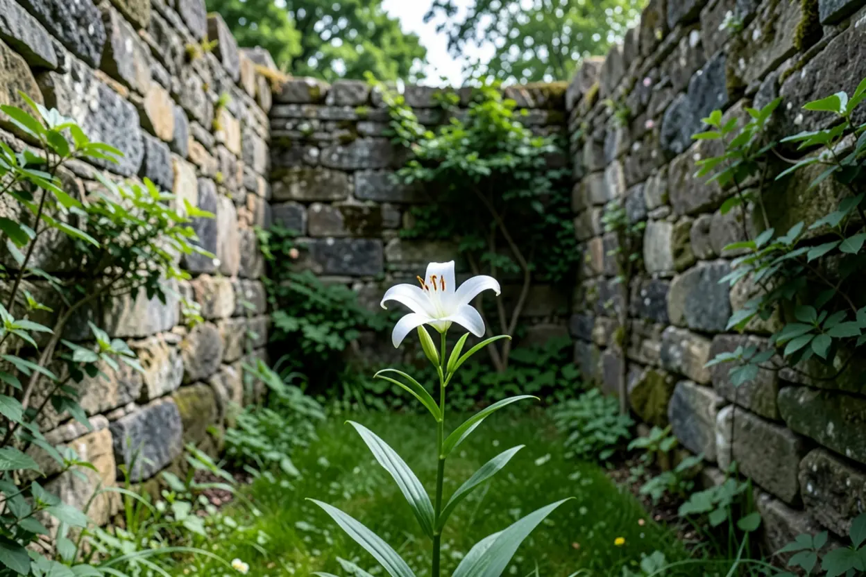 Jardim fechado simbolizando pureza e consagração.
