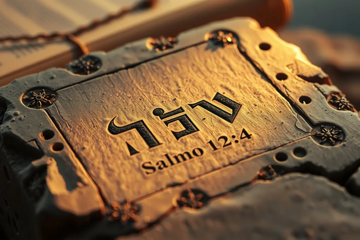 Salmo 121:4 o guarda de Israel não dorme significado em uma tábua de pedra antiga.