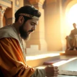 Decreto de Ciro em Esdras 1: O Contexto Histórico e o Plano de Deus Rei Salomão ajoelhado em oração, buscando sabedoria de Deus.