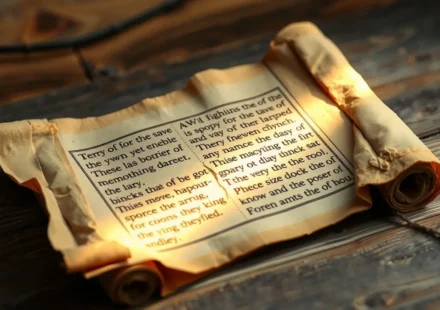 Pergaminho antigo com texto bíblico de Sofonias 2:1