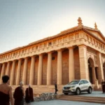 Templo de Jerusalém ao amanhecer, símbolo da fé antiga.
