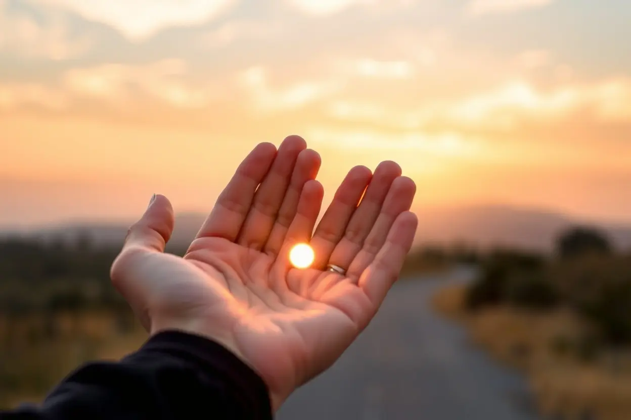 Crente transformado pela luz de Cristo.