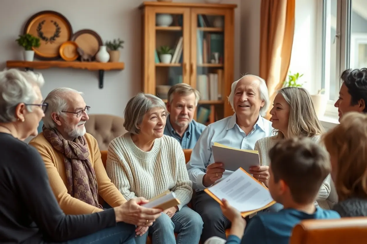 Comunidade compartilhando sabedoria e vivendo com propósito