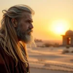 Homem nazireu em cenário bíblico