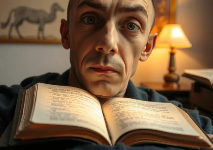 Homem natural buscando discernimento espiritual na Bíblia.