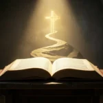 Liturgia e Ordem do Culto de Ensino: Criando um Ambiente de Aprendizado Bíblia aberta, púlpito, luz dourada, pregação expositiva, homilética, estudo bíblico