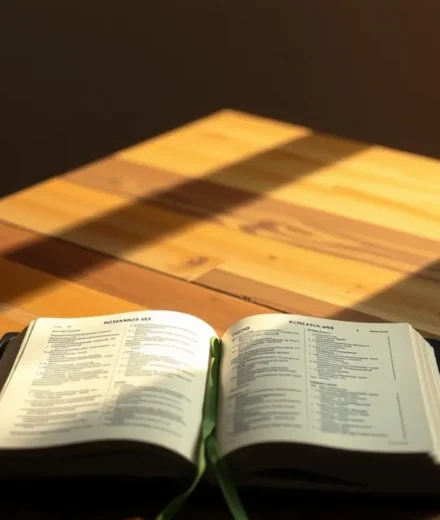 Todas as Coisas Cooperam para o Bem: Pregação Textual em Romanos 8:28 Bíblia aberta em Romanos 8:28 com iluminação dramática.