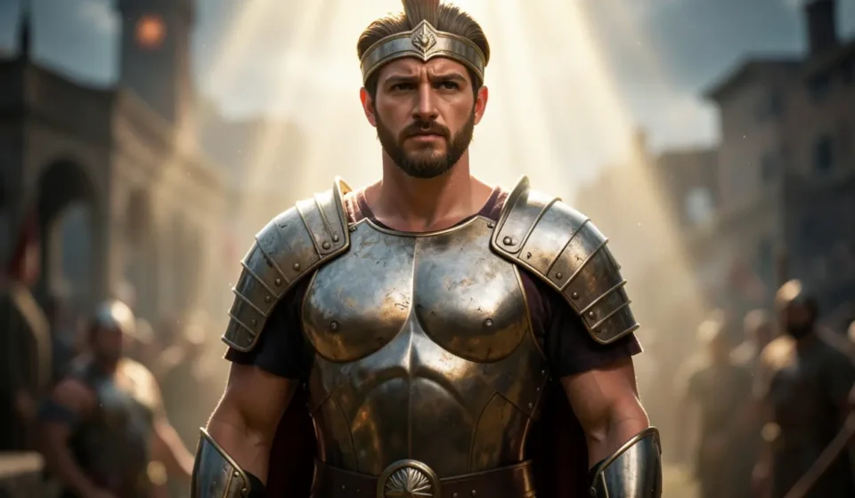 Esboço de pregação sobre a armadura de Deus com soldado bíblico.