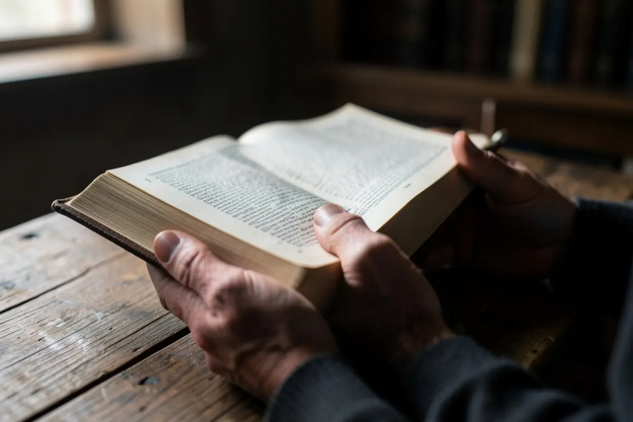 Bíblia aberta em estudo de oração.