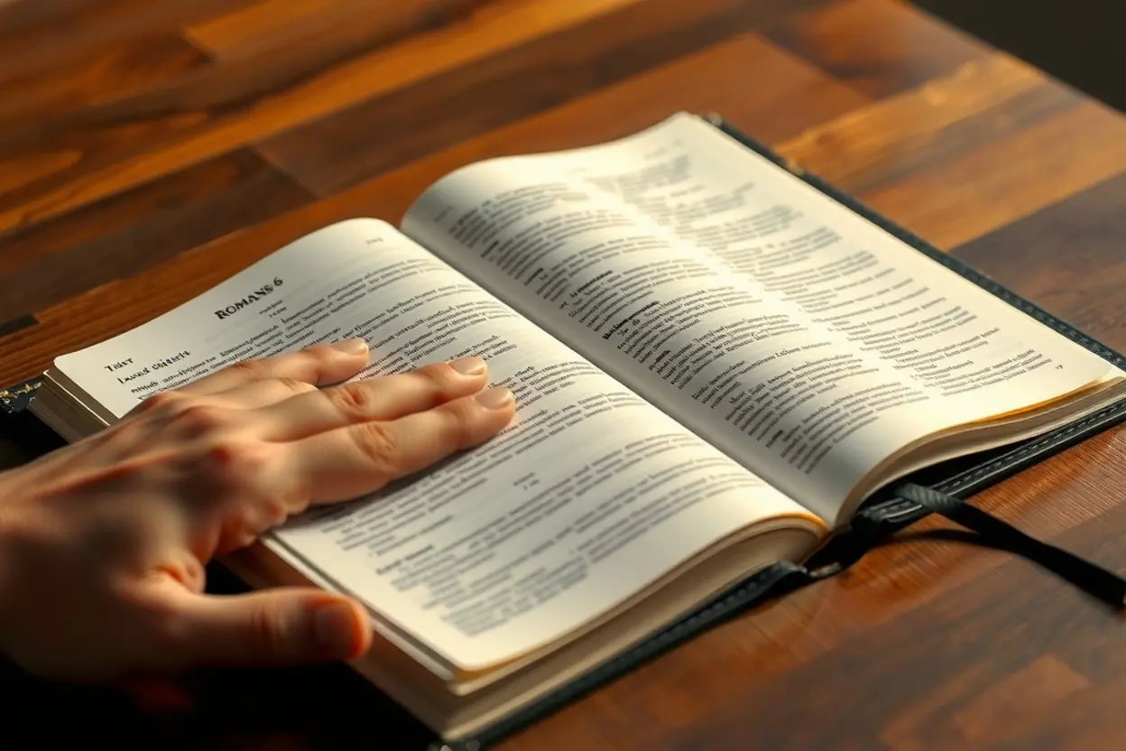 Bíblia Aberta: Romanos 6 Estudo bíblico sobre o batismo em Romanos 6.