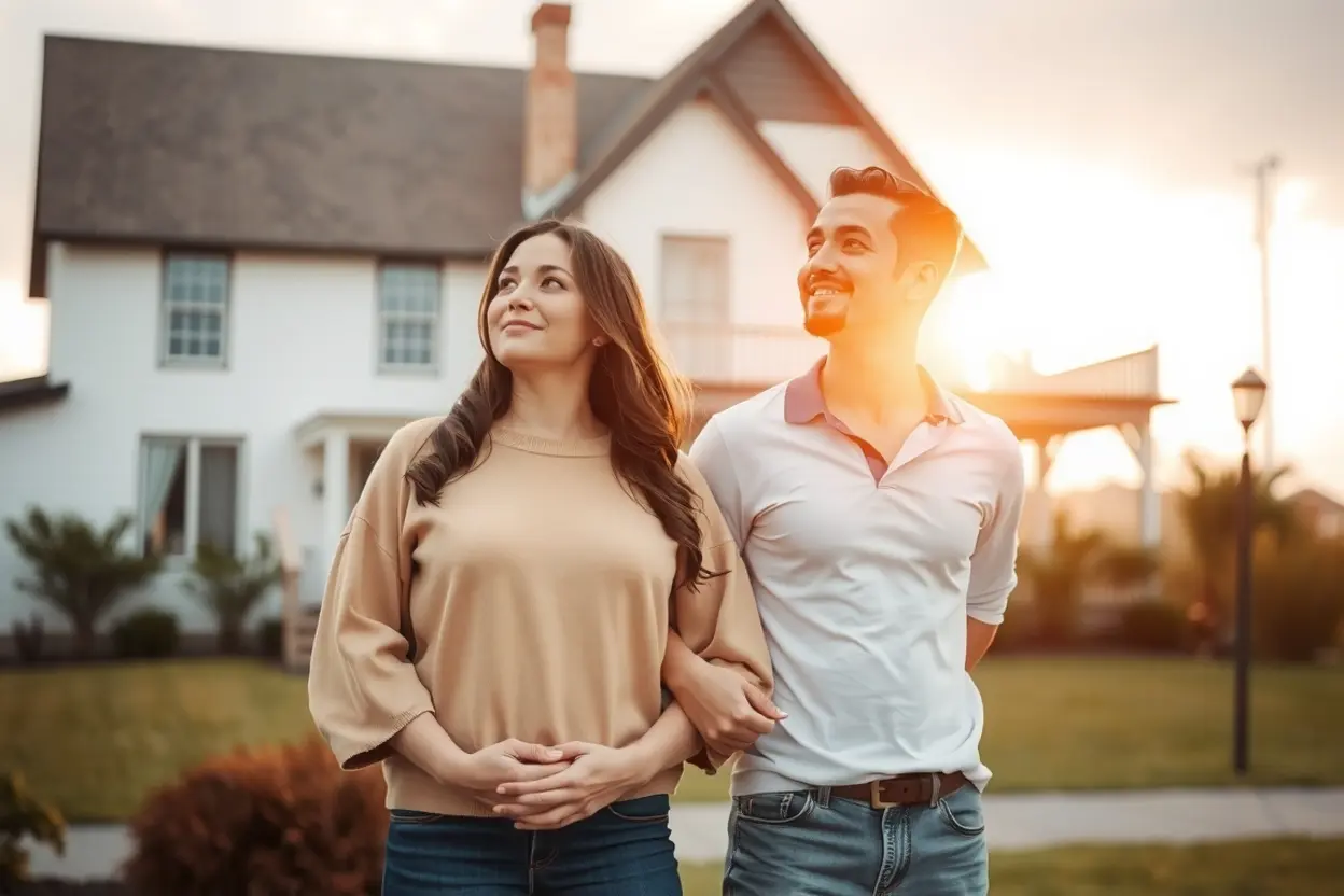 Casal cristão construindo um lar sólido com base na comunicação e fé.