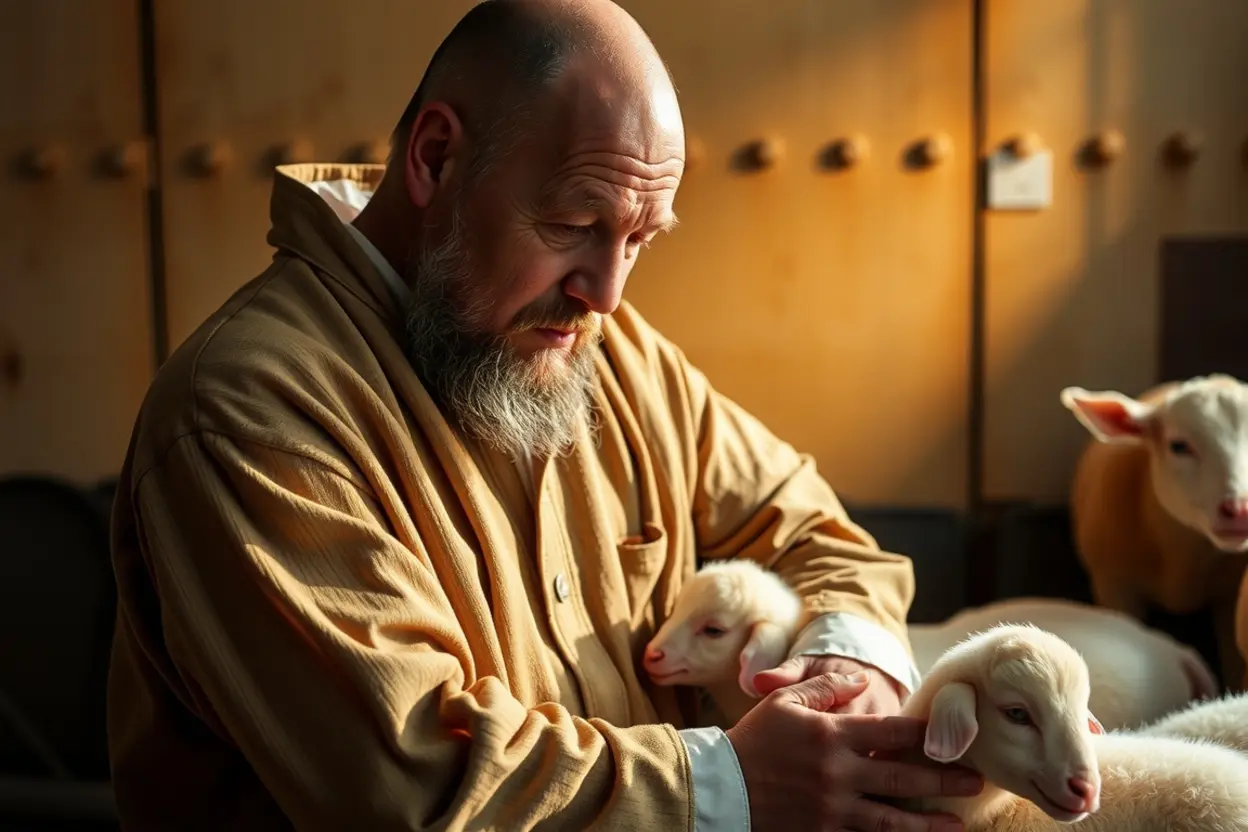 Cristo, o consolo encarnado Jesus, o Bom Pastor cuidando das ovelhas