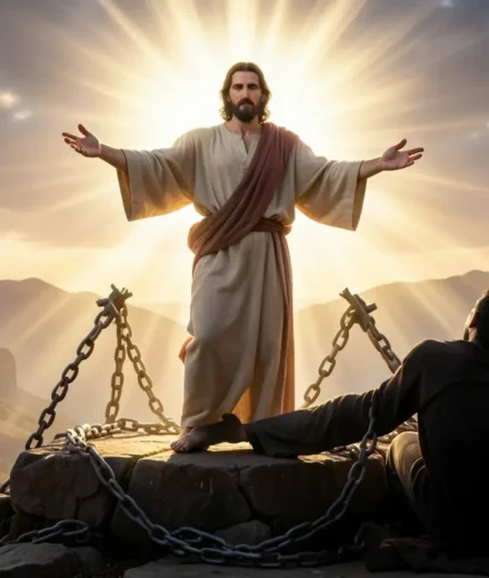 Jesus Cristo em vitória sobre a morte e o diabo