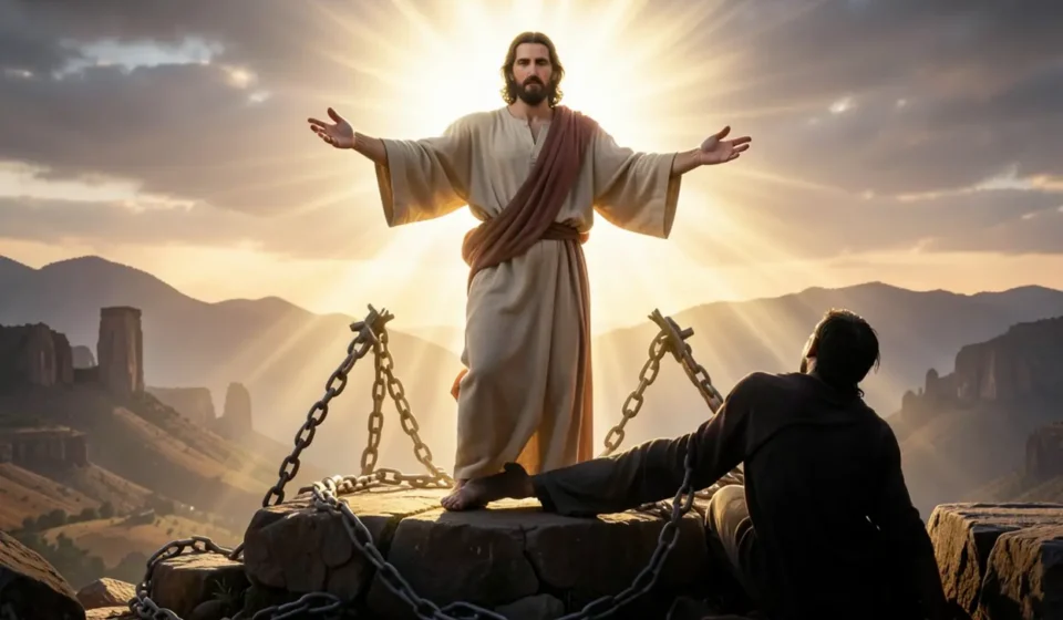 Jesus Cristo em vitória sobre a morte e o diabo