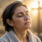 Pessoa em paz, simbolizando o descanso prometido em 2 Tessalonicenses 1:7