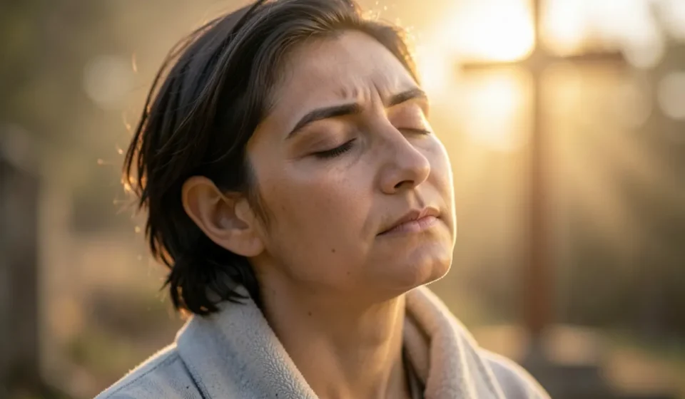 Pessoa em paz, simbolizando o descanso prometido em 2 Tessalonicenses 1:7