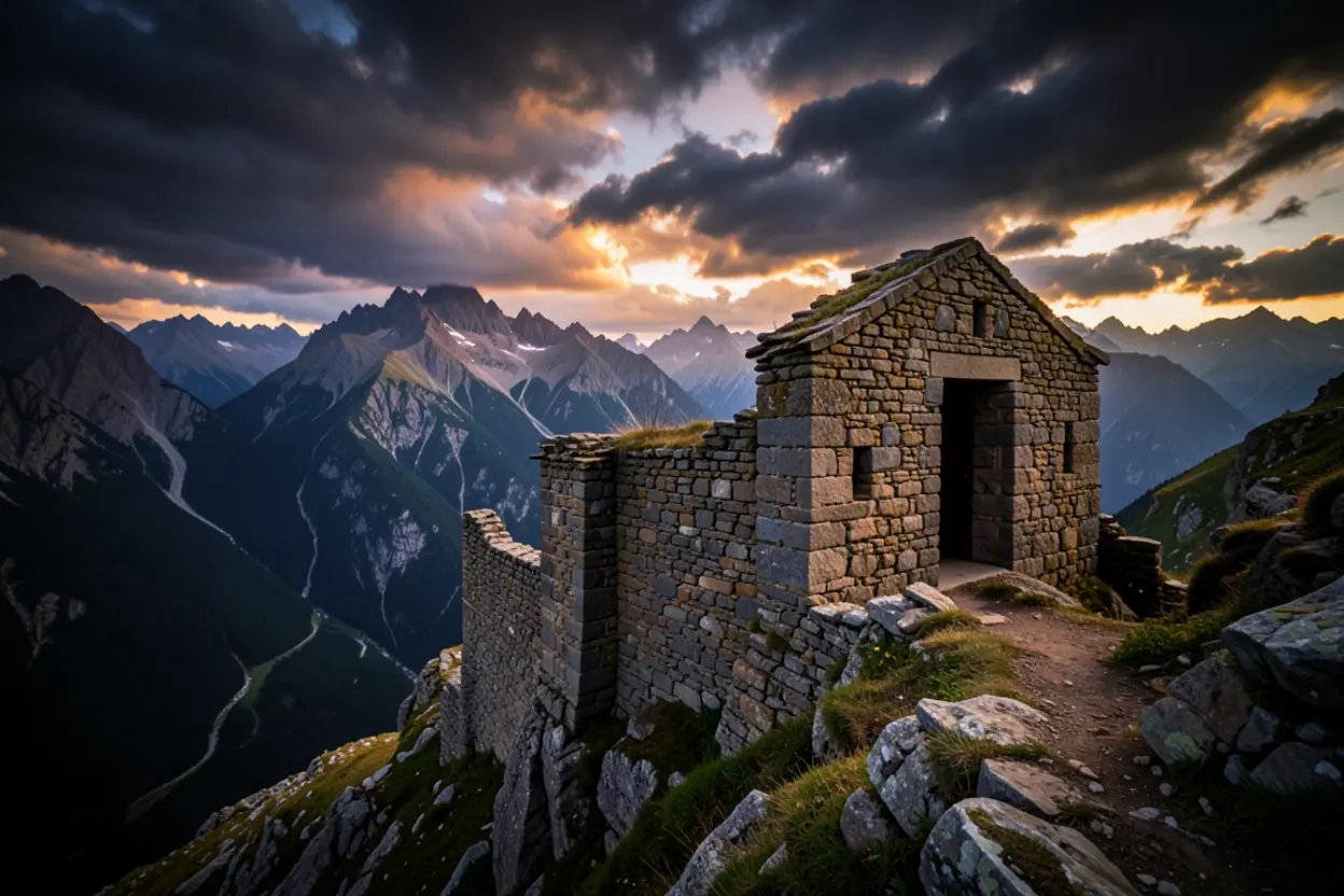 Fortaleza de pedra representando a proteção divina