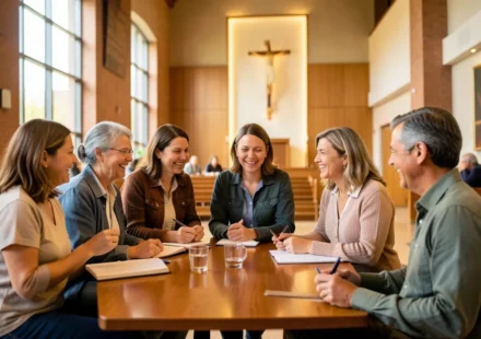 Grupo de pessoas em estudo bíblico, ilustrando como criar cultura de discipulado na igreja.