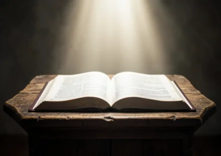 Bíblia aberta em Efésios 2:8 para esboço de pregação.