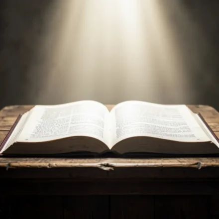 Bíblia aberta em Efésios 2:8 para esboço de pregação.