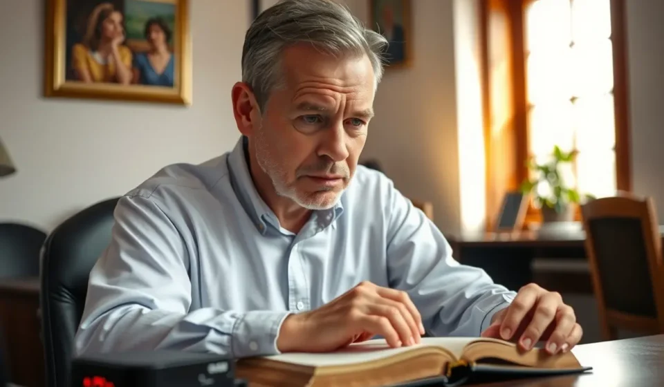 Líder cristão refletindo sobre desafios