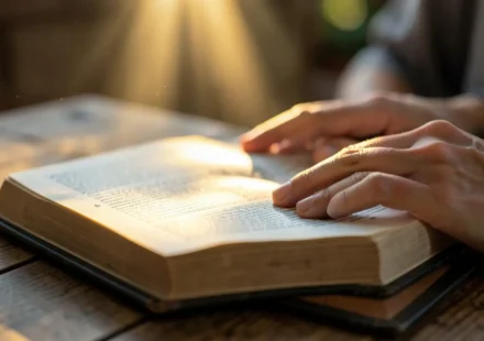 A Esperança Viva: Estudo Bíblico Profundo sobre 1 Pedro 1:3 Bíblia aberta com luz, esperança viva