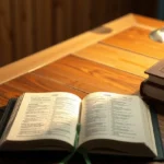 Bíblia aberta ilustrando sermão expositivo de 1 Pedro 1:3-9