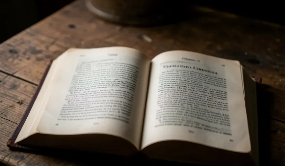 Bíblia aberta focada no estudo bíblico de Filipenses 2:1-11