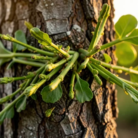 Ramos de videira representando o estudo bíblico de João 15:1-11.