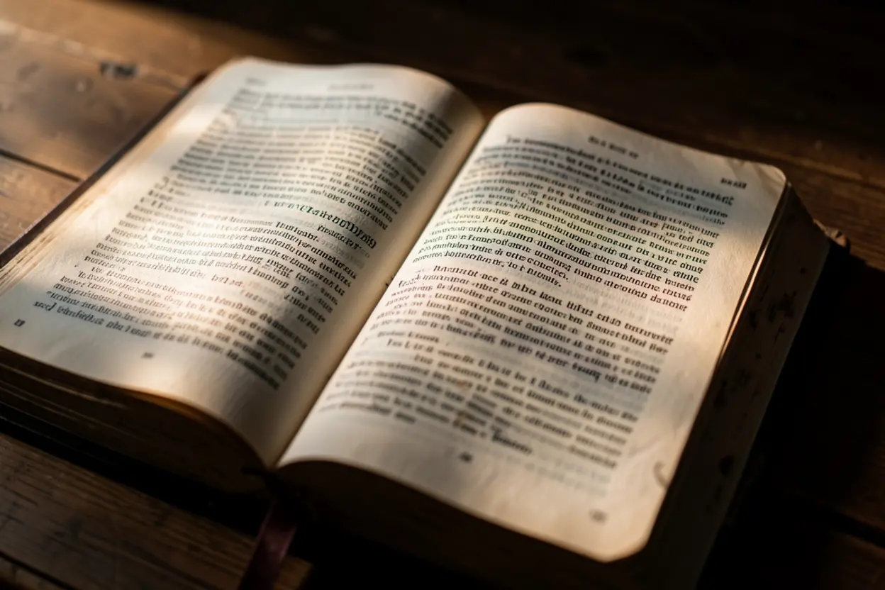 Página da Bíblia aberta, ensinando sobre o jejum para mulheres cristãs.