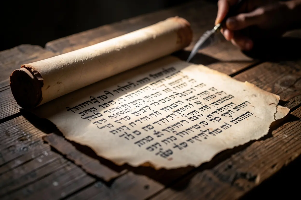 Explicação de Jonas 1:12 em papiro antigo