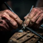 Mãos trabalhando representando fé e obras.